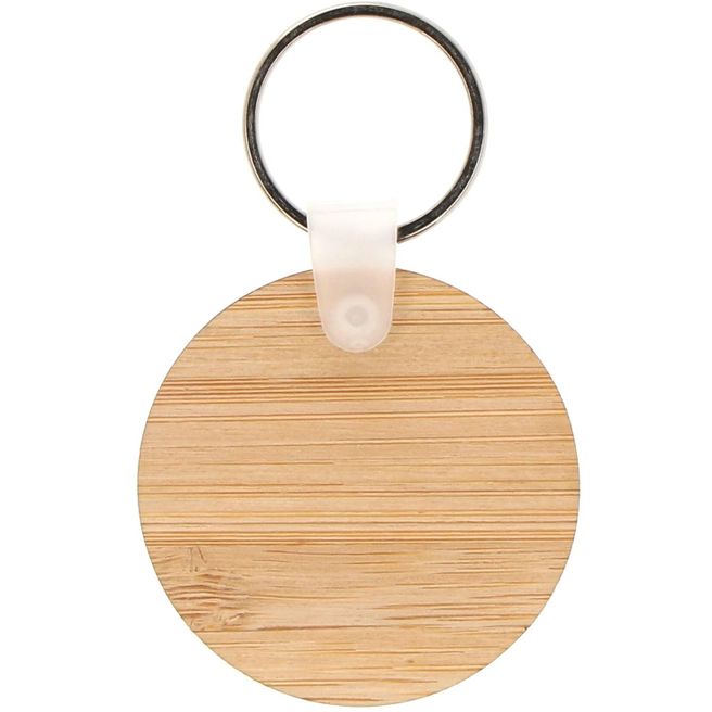 Schlüsselanhänger Bambus rund