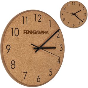 Wanduhr aus Kork