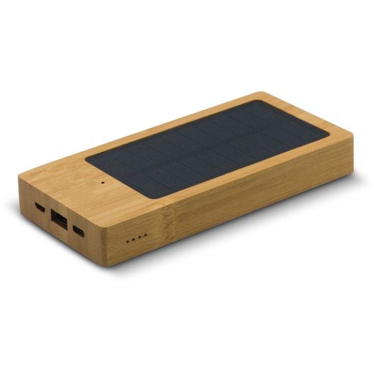 Produktabbildung Solar Powerbank Bambus 8.000mAh Solar Powerbank Bambus 8.000mAh (Bild 1)