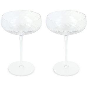 Byon Opacity 2er-Set Sektgläser mit stilvollem Glasmuster 300ml