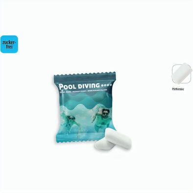 Kaugummi Dragees zuckerfrei Werbetüte, Kaugummi Dragees zuckerfrei (ca. 2,5 g)