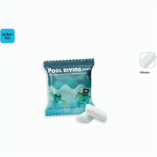 Kaugummi Dragees zuckerfrei Werbetüte, Kaugummi Dragees zuckerfrei (ca. 2,5 g) (Bild 1)