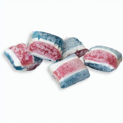 Beutelschachtel mit Bonbons, Bonbons Trikolore (ca. 60 g)