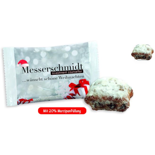Stollenkonfekt Werbetüte (Saisonprodukt zu Weihnachten), Stollenkonfekt (ca. 27 g)