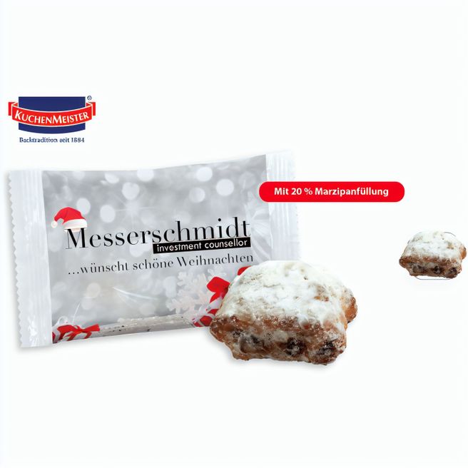 Stollenkonfekt Werbetüte (Saisonprodukt zu Weihnachten), Stollenkonfekt (ca. 27 g)