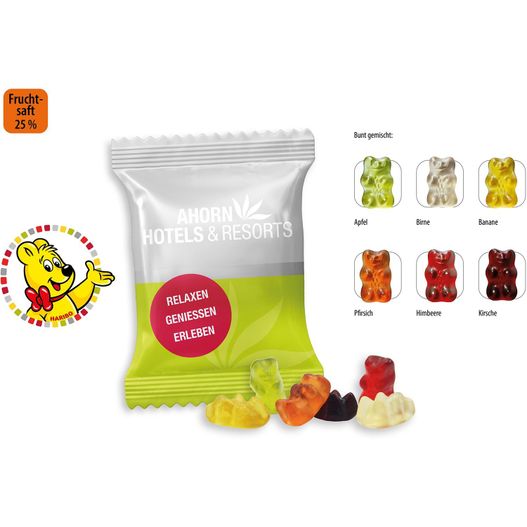 Produktabbildung HARIBO Mini Saft-Goldbären Werbetüte (ca. 10 g) HARIBO Mini Saft-Goldbären Werbetüte (ca. 10 g) (Bild 1)