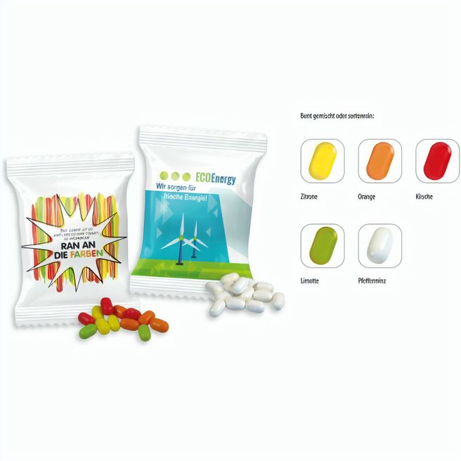 Bunte Fruchtdragees Werbetüte - gemischt (ca. 5 g)