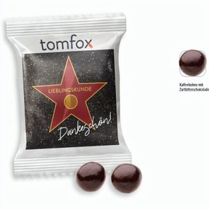 Schoko-Kaffeebohnen Werbetüte, Schoko-Kaffeebohne (ca. 4 g)