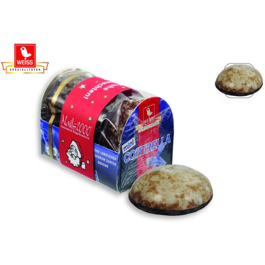 Produktabbildung 4er Lebkuchenbox (Saisonprodukt zu Weihnachten), Weiss Lebkuchen Mini-Contrella (ca. 50 g) 4er Lebkuchenbox (Saisonprodukt zu Weihnachten), Weiss Lebkuchen Mini-Contrella (ca. 50 g) (Bild 1)