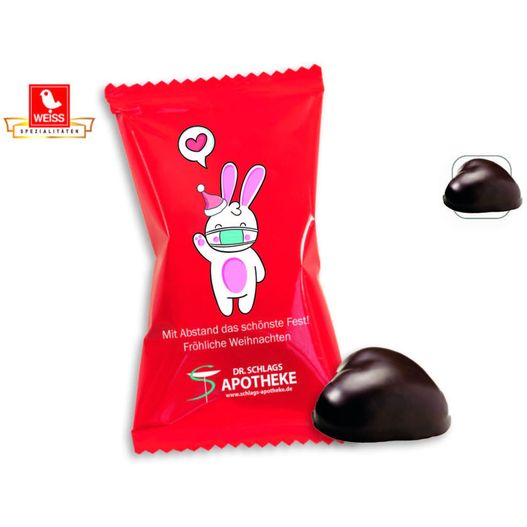 Lebkuchenherz Werbetüte (Saisonprodukt zu Weihnachten), Lebkuchen Herz (ca. 15 g) (Bild 1)
