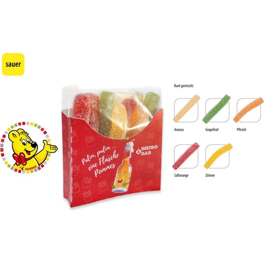 HARIBO Saure Pommes Tüte in Werbebox, HARIBO Saure Pommes (ca. 50 g) (Bild 1)