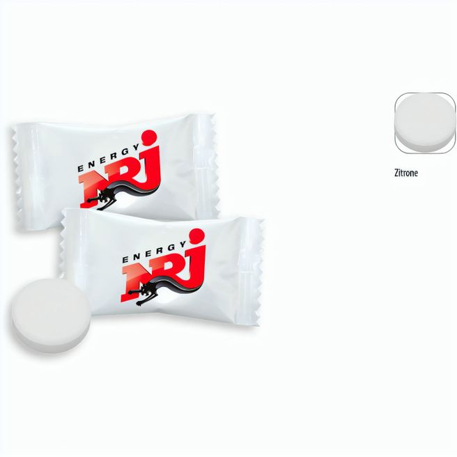 Traubenzucker Rund Flowpack, Zitrone (ca. 3 g)