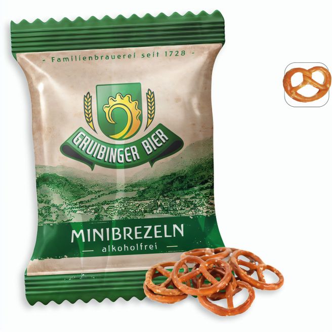 Mini Salzbrezeln Werbetüte, Mini Salzbrezeln (ca. 10 g)