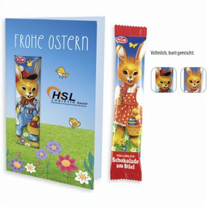 Osterkarte mit Schoko-Lolly (ca. 15 g)