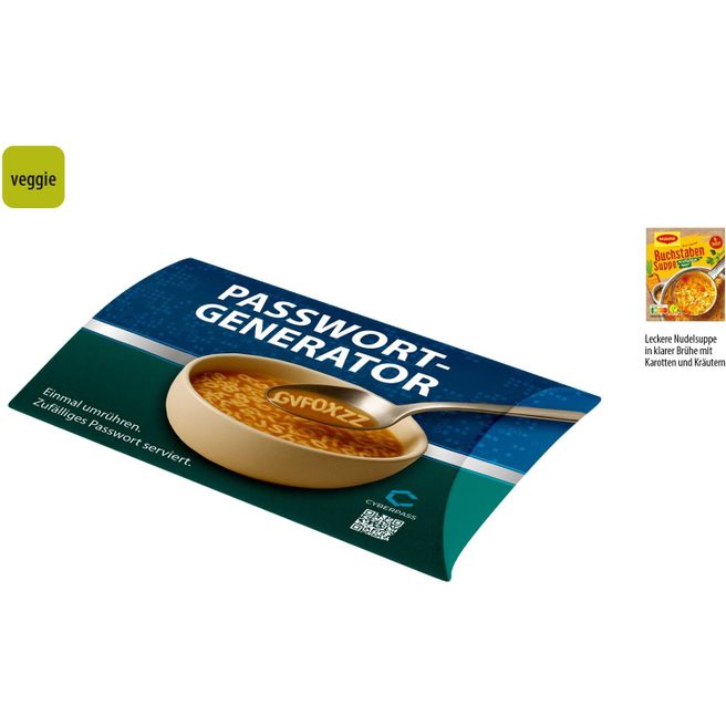 Produktabbildung Buchstabensuppe in Kissenschachtel, Maggi Buchstabensuppe (ca. 100 g) Buchstabensuppe in Kissenschachtel, Maggi Buchstabensuppe (ca. 100 g)