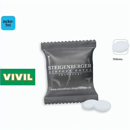 Produktabbildung VIVIL Extra Strong zuckerfrei 2 Stück Werbetüte (ca. 2,5 g) VIVIL Extra Strong zuckerfrei 2 Stück Werbetüte (ca. 2,5 g) (Bild 1)