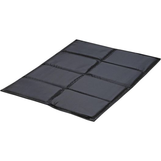 eine schwarze matte mit vier quadraten aus schwarzem material Faltbares Sitzkissen COMFORT (Bild 1)