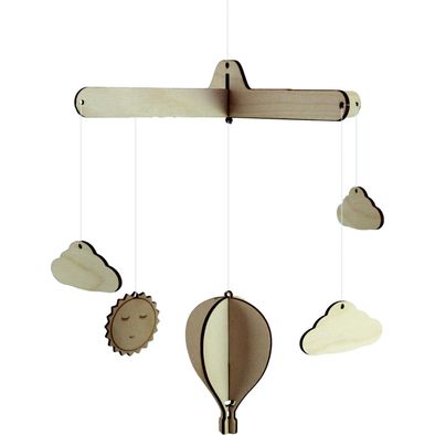 MOBILE Wolke-Heißluftballon, inkl. Bunts