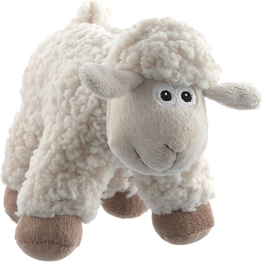 ein gefülltes schaf steht auf einer weißen oberfläche PLÜSCHTIER SCHAF CHARLOTTE (Bild 1)