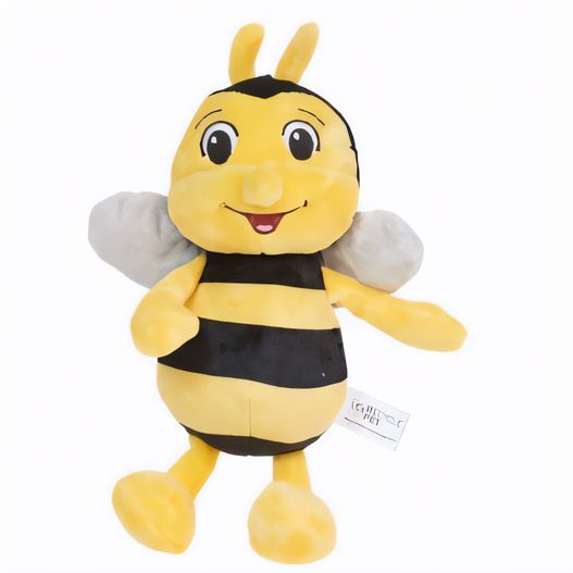 eine gefüllte biene steht auf einer weißen oberfläche rPET BIENE BIENCHEN (Bild 1)