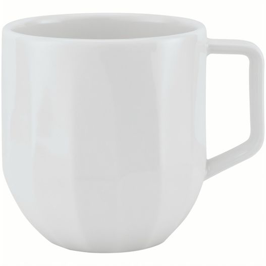 eine weiße kaffeetasse mit einem griff Porzellanbecher Alexandria (Made in Germany) (Bild 1)