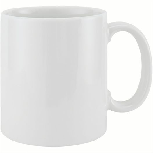 ein weißer kaffeebecher mit einem griff auf weißem hintergrund Porzellanbecher Berlin L (Made in EU1) (Bild 1)