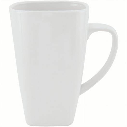 eine weiße kaffeetasse mit einem griff auf weißem hintergrund Porzellanbecher Frankfurt L (Bild 1)