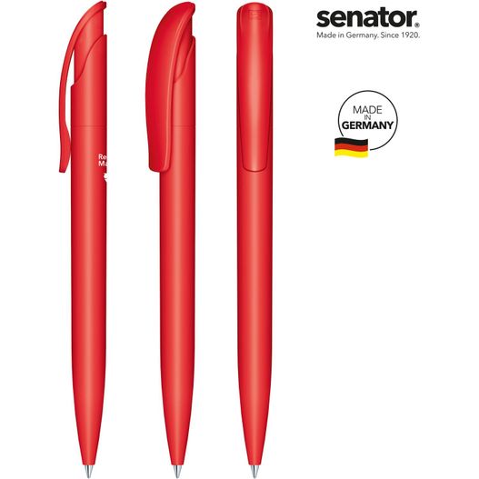 ein roter stift mit einem schwarzen tintenstift darüber senator® Challenger Matt Recycled Druckkugelschreiber (Bild 1)
