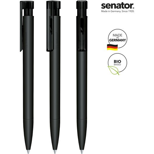 ein stift mit einem schwarzen körper und einem schwarzen körper senator® Liberty Bio Druckkugelschreiber (Bild 1)