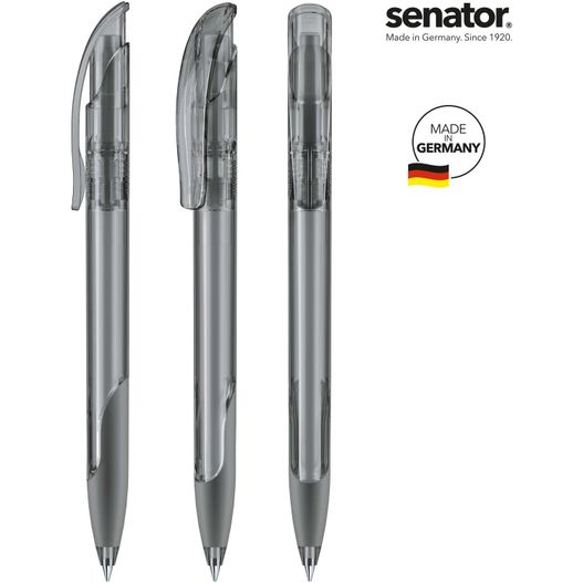 einen stift mit einer metallspitze und einem metallkörper senator® Challenger Clear SG Druckkugelschreiber (Bild 1)