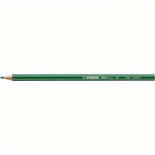 ein bleistift mit einer grünen spitze auf einem weißen hintergrund STABILO GREENcolors Farbstift (Bild 1)