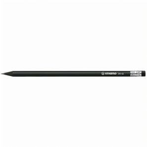 STABILO Grafitstift schwarz mit Radiergummi