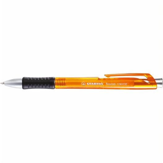 ein stift mit schwarzer spitze und orangefarbenem lauf STABILO concept frozen Kugelschreiber (Bild 1)