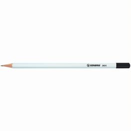 Produktabbildung STABILO Grafitstift 6-kant weiß mit Tauchkappe STABILO Grafitstift 6-kant weiß mit Tauchkappe