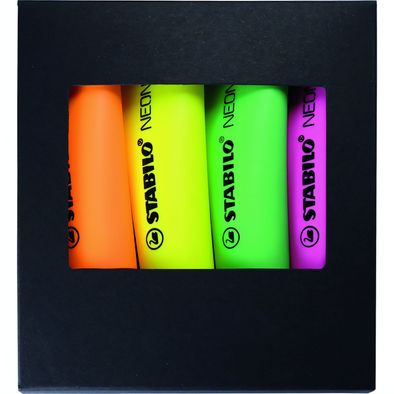 Produktabbildung STABILO NEON 4er-Set Leuchtmarkierer STABILO NEON 4er-Set Leuchtmarkierer