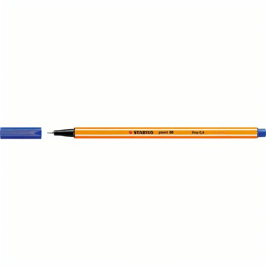 ein blauer stift mit schwarzer spitze STABILO point 88 Fineliner (Bild 1)