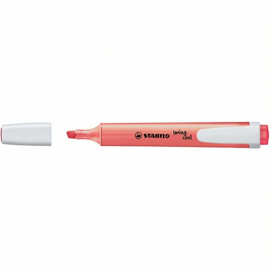 ein stift mit rosa spitze und weißer spitze STABILO swing cool Leuchtmarkierer (Bild 1)