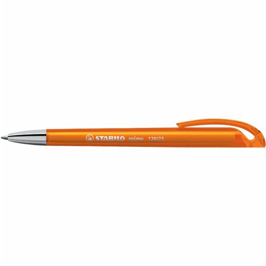 ein stift mit einer metallspitze und einem orangen kunststofffass STABILO prime Kugelschreiber (Bild 1)