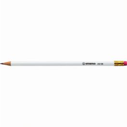 STABILO Grafitstift weiß mit Radiergummi