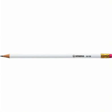 STABILO Grafitstift weiß mit Radiergummi