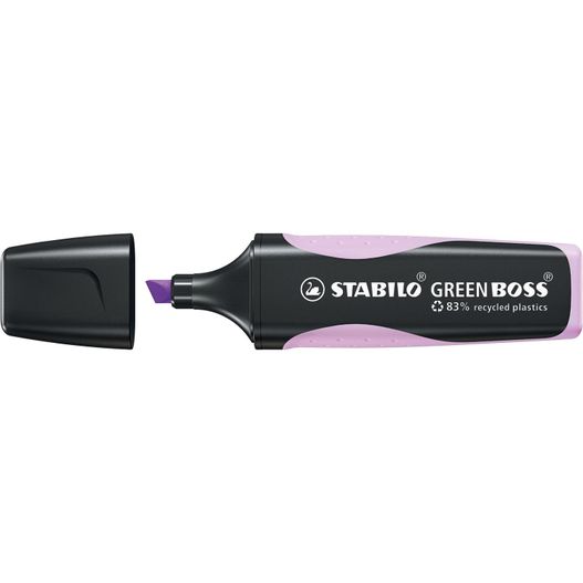 ein stift mit schwarzer spitze und lila spitze STABILO GREEN BOSS Pastel Leuchtmarkierer (Bild 1)