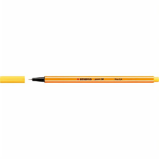 gelber stift mit schwarzer spitze STABILO point 88 Fineliner (Bild 1)