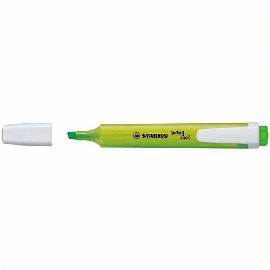 ein stift mit grüner spitze und weißer spitze STABILO swing cool Leuchtmarkierer (Bild 1)