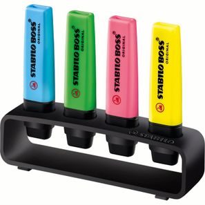 STABILO BOSS ORIGINAL 4er Tisch-Set Leuchtmarkierer