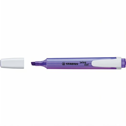 ein stift mit weißer spitze und lila spitze STABILO swing cool Leuchtmarkierer (Bild 1)