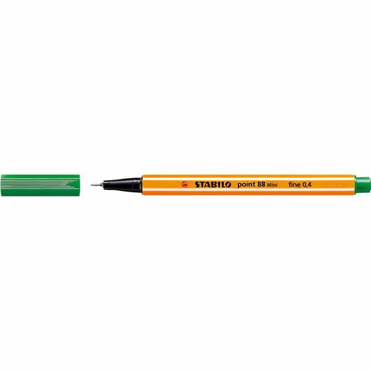 ein grüner stift mit schwarzer spitze STABILO point 88 Mini Fineliner (Bild 1)