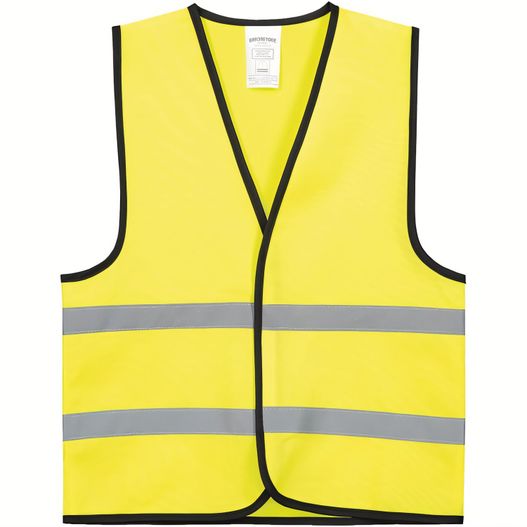 gelbe sicherheitsweste mit schwarzen trimmen Kindersicherheitsweste 3-6 Jahre (Bild 1)