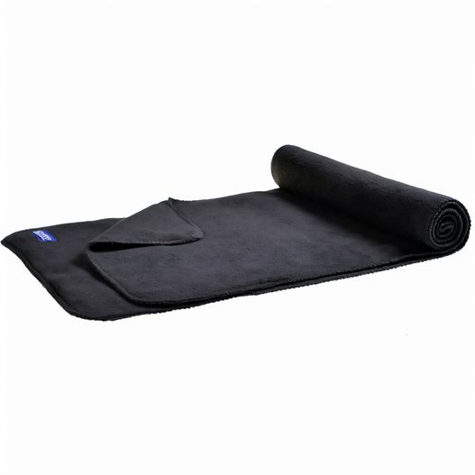 ein schwarzes handtuch auf weißem hintergrund Fleece-Schal deluxe (Bild 1)