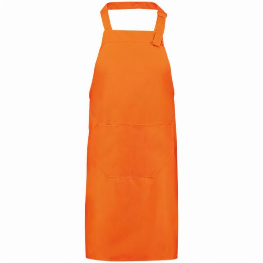 eine orange schürze mit einer tasche auf der vorderseite Latzschürze 75x85 cm (Bild 1)