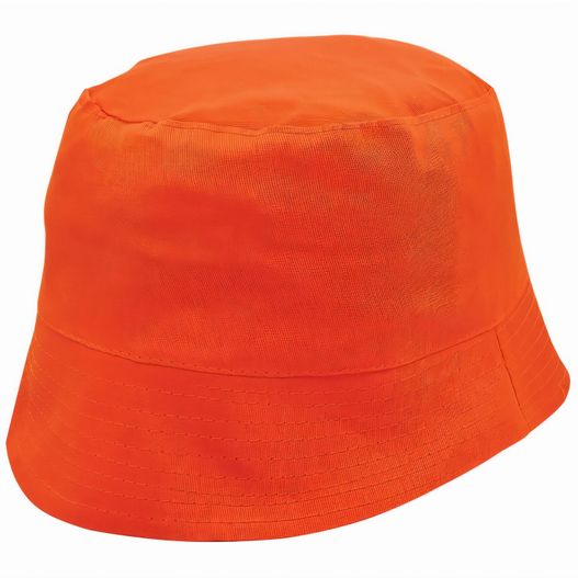 einen orangen eimerhut mit weißem hintergrund Promo Buckethat (Bild 1)